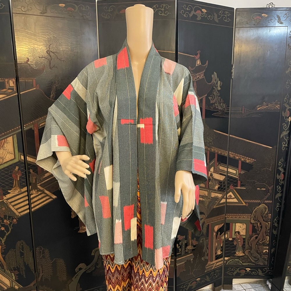 Antique kimono turned haori
